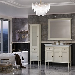 Opadiris Шкаф-пенал для ванной Кантара 46 L слоновая кость – фотография-5